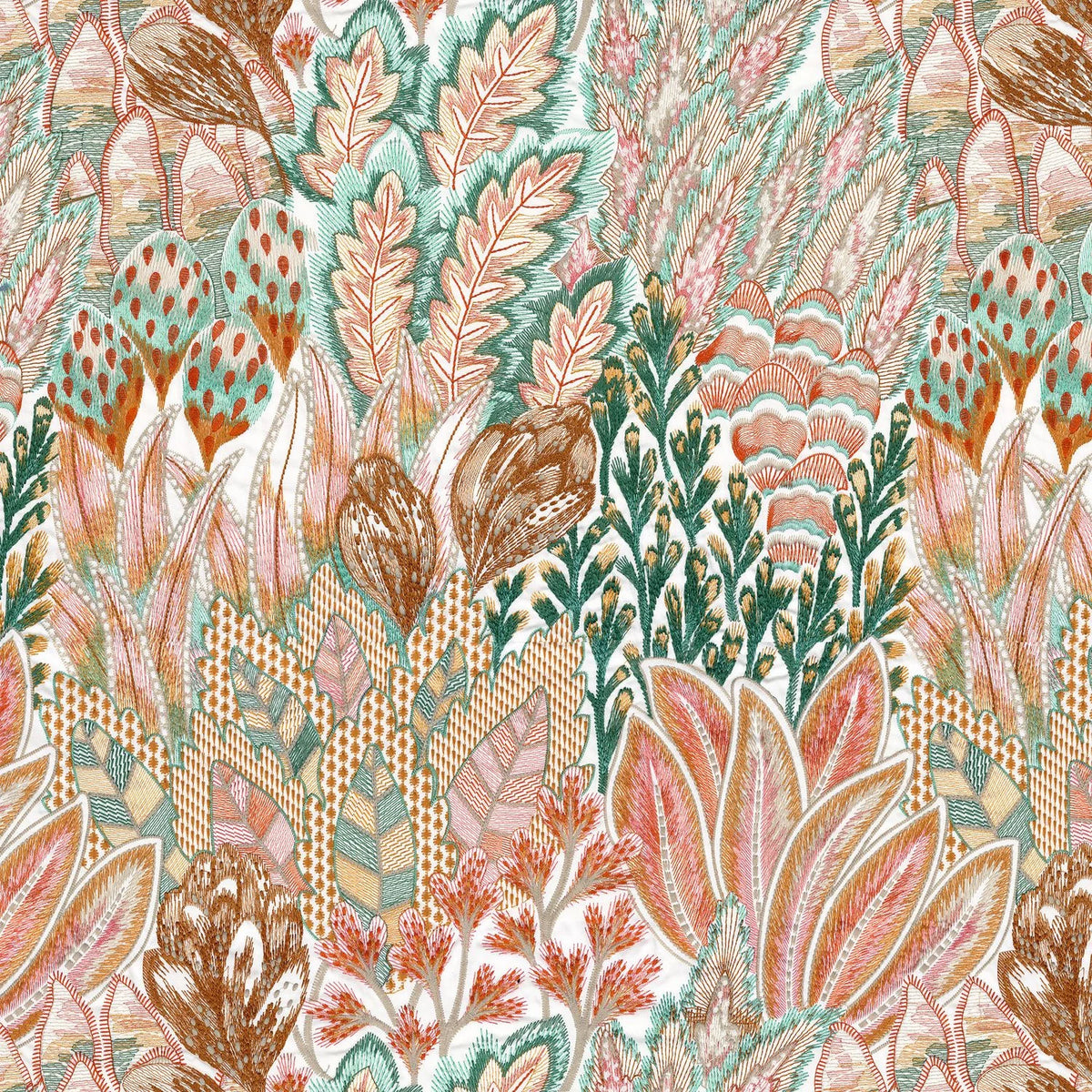 Casamance Salonga fabric — Blanc Blush