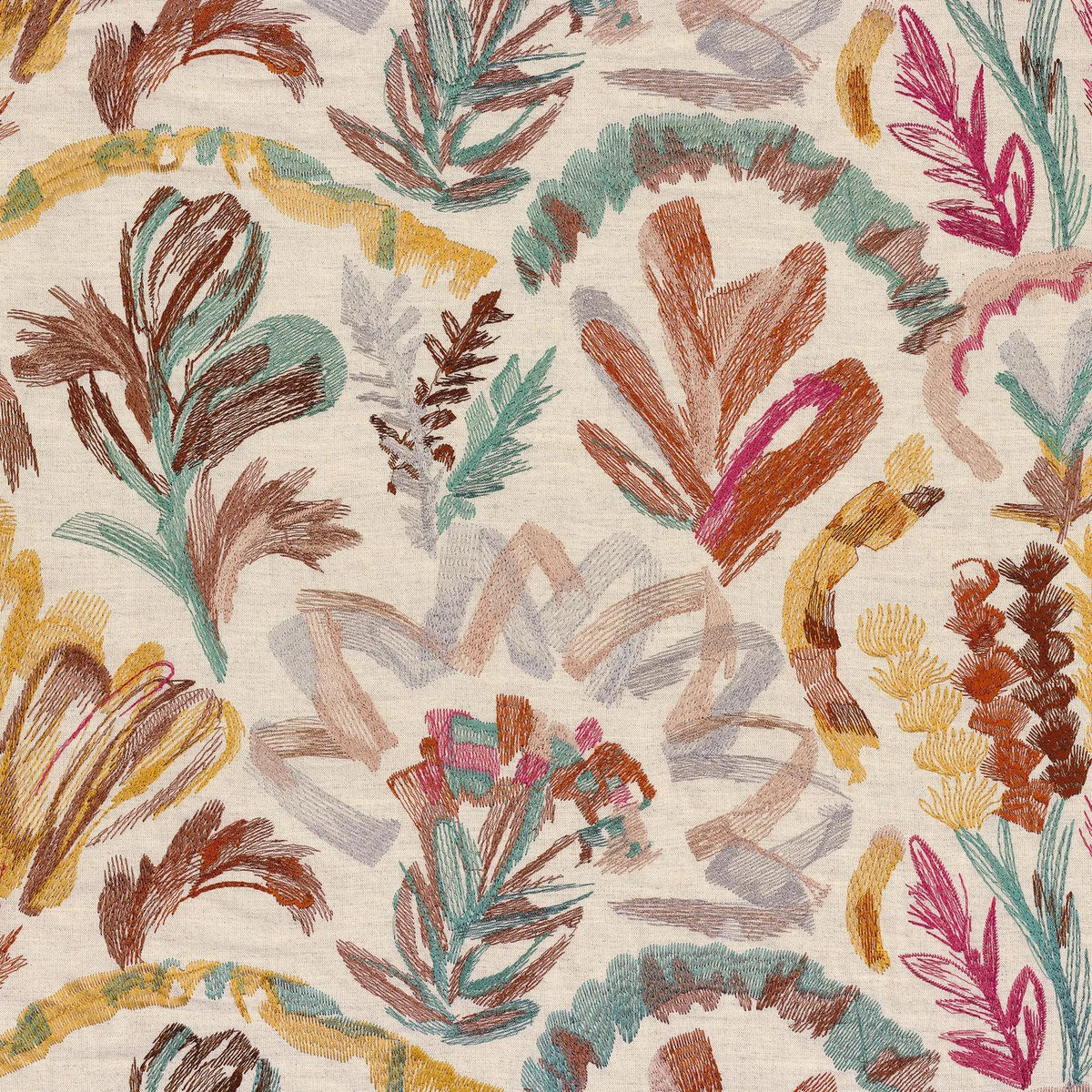 Casamance Kumba fabric — Naturel Multico
