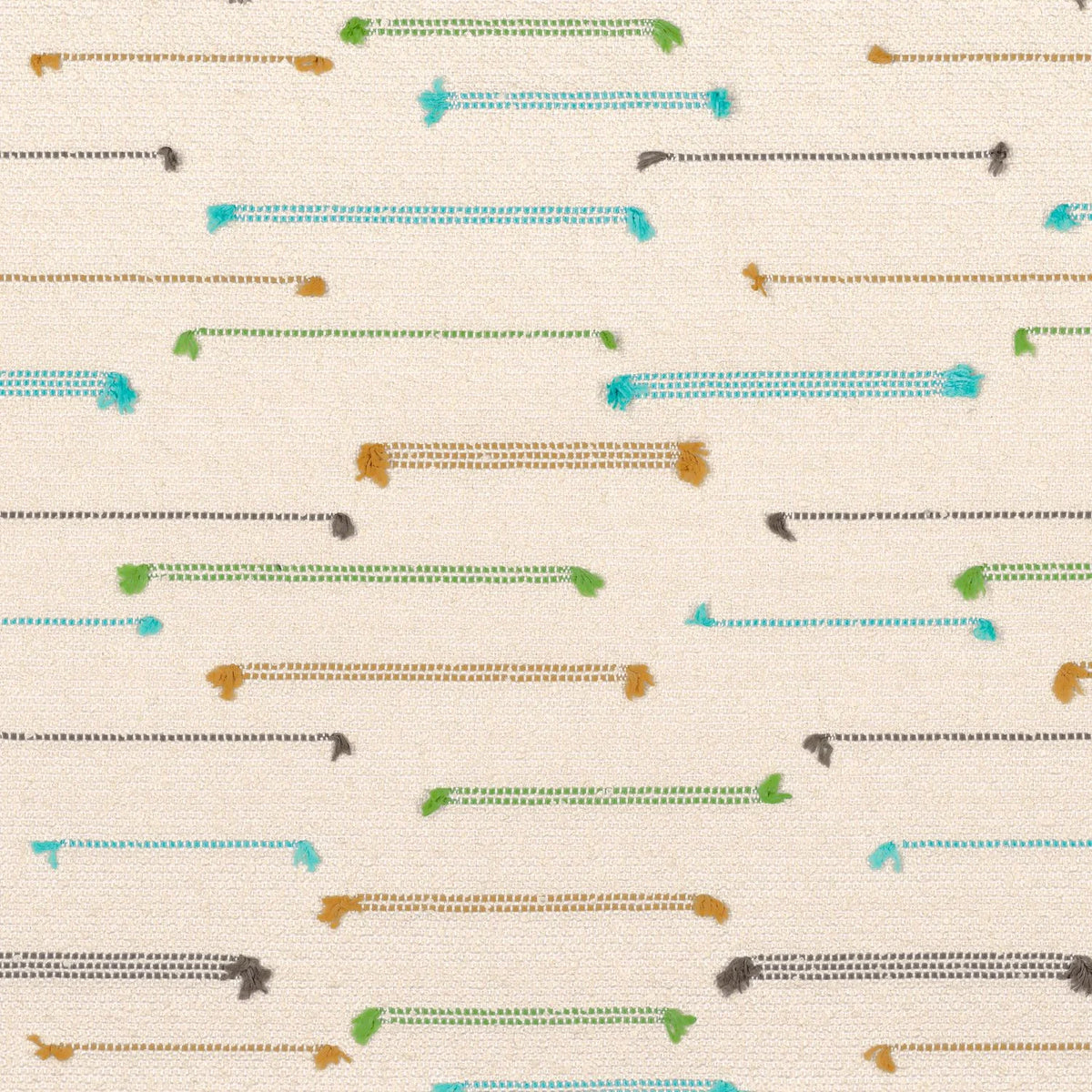 Casamance Yei fabric — Turquoise Vert
