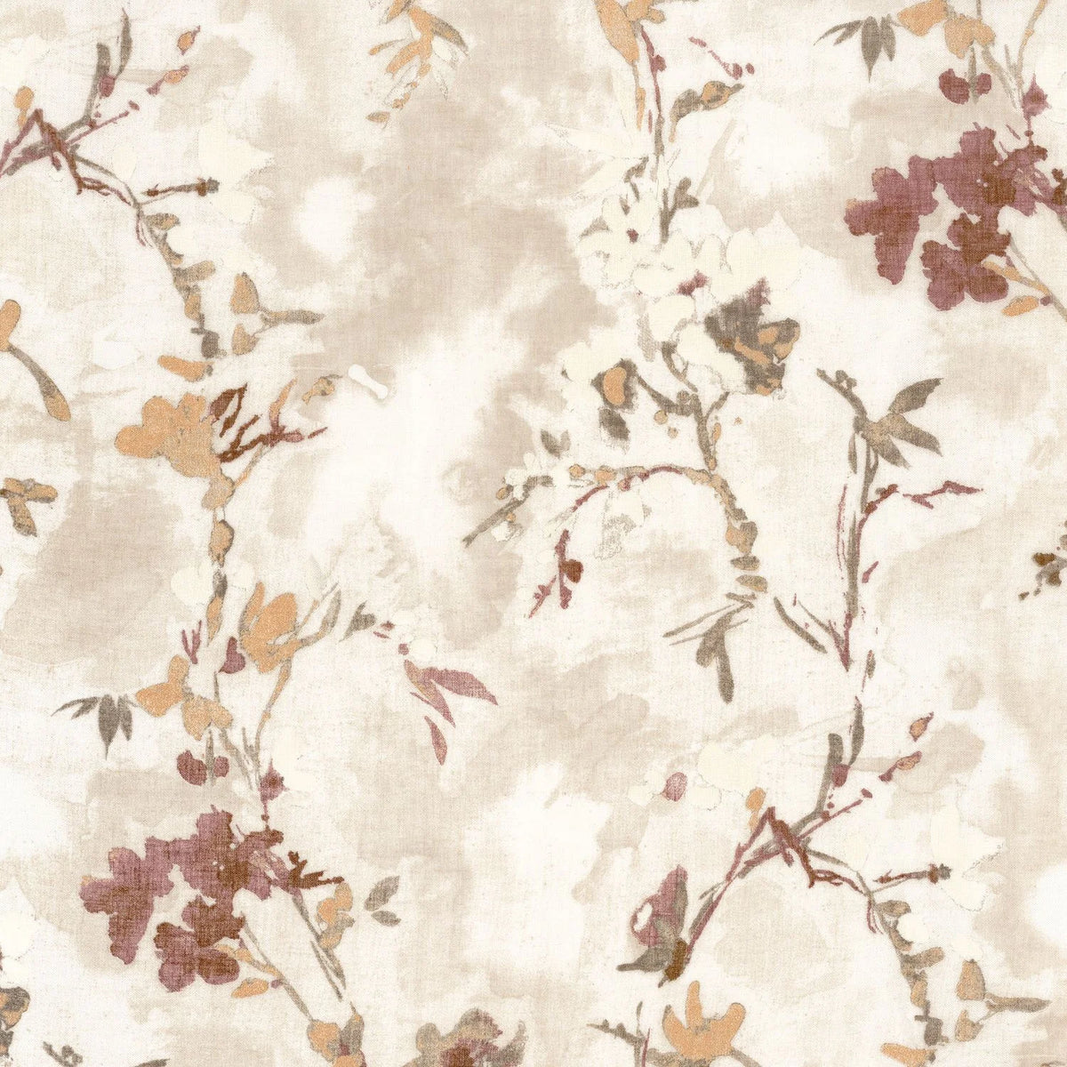Casamance Cerisiers fabric — Hortensia