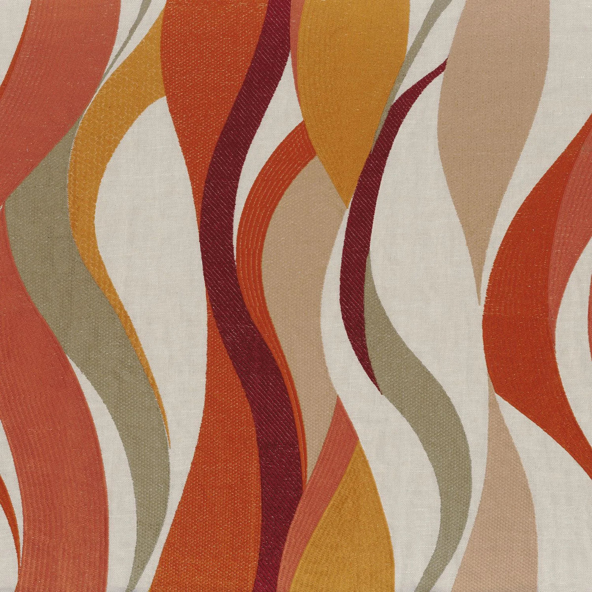 Casamance Ritournelle fabric — Bois De Rose / Mordore
