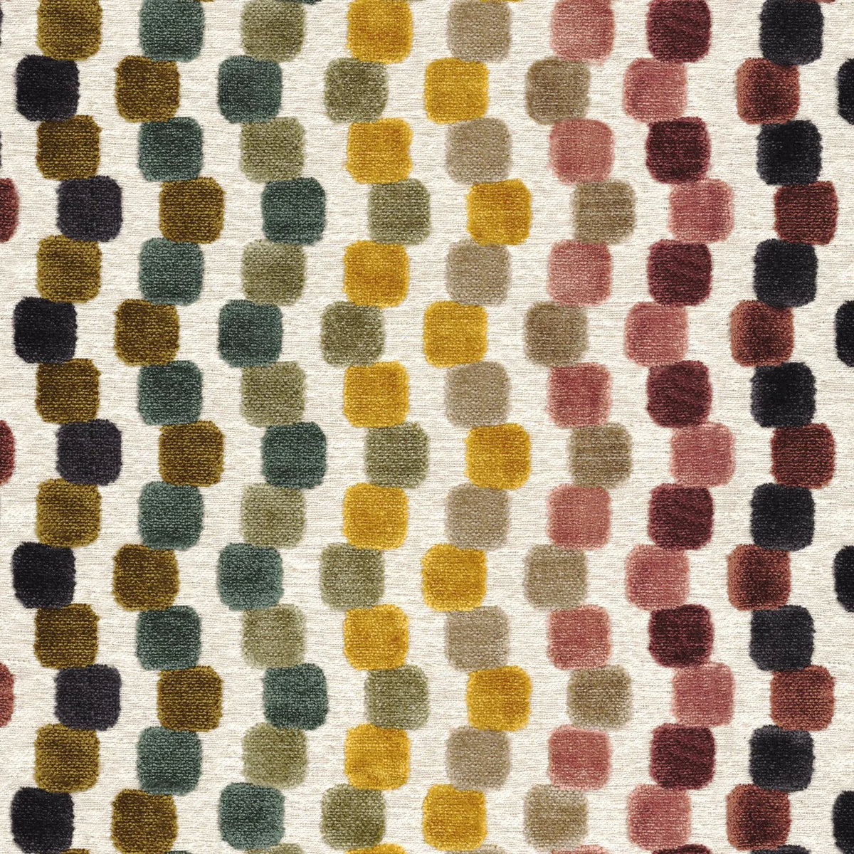 Casamance Orphisme fabric — Olive / Mimosa