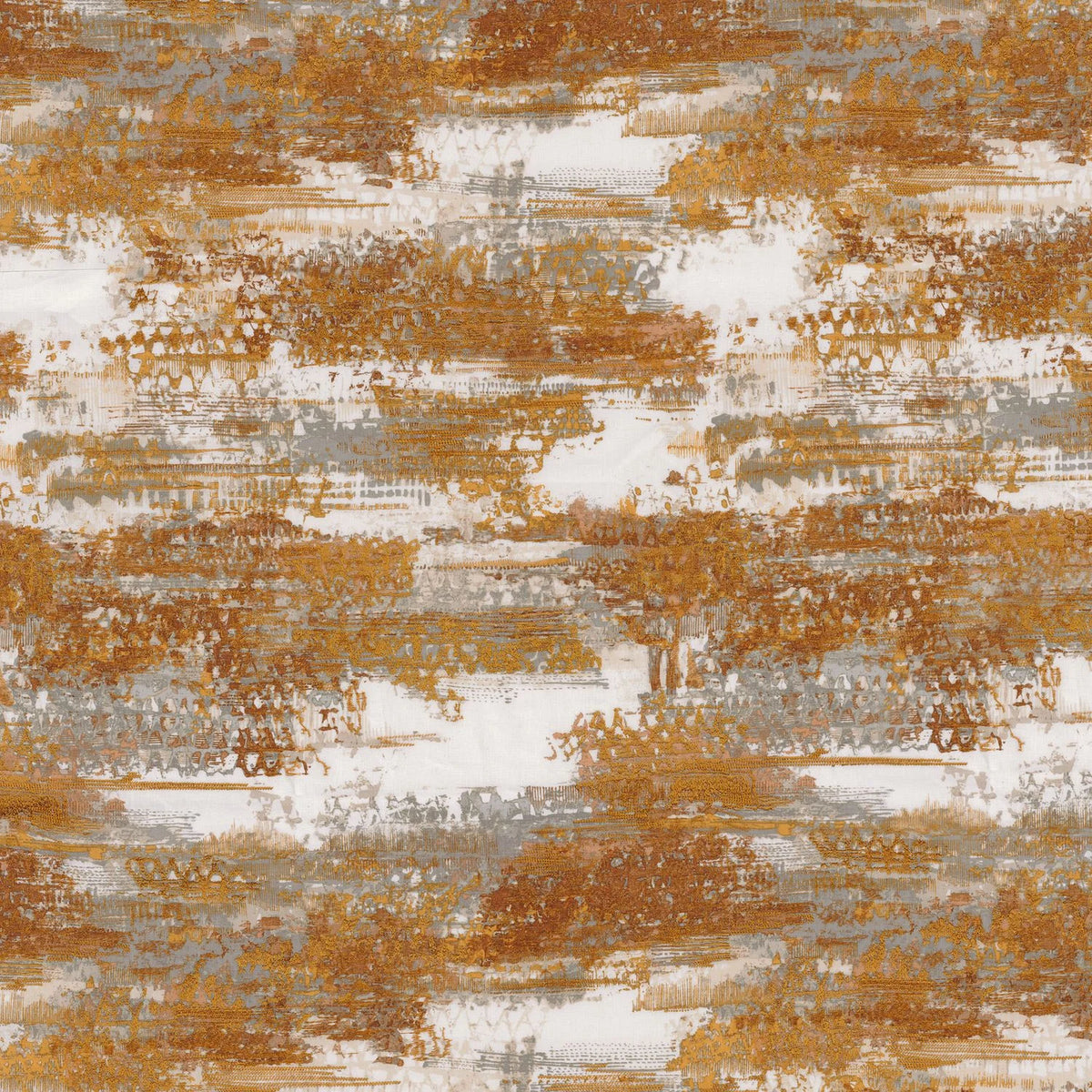 Casamance Abstraction fabric — Terre De Sienne