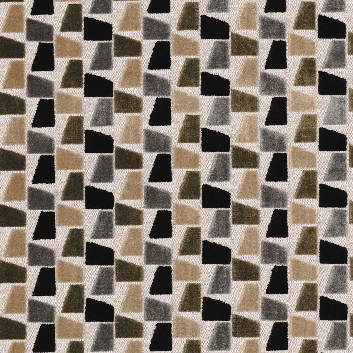 Casamance Paddington fabric — Gris / Noir De Lune