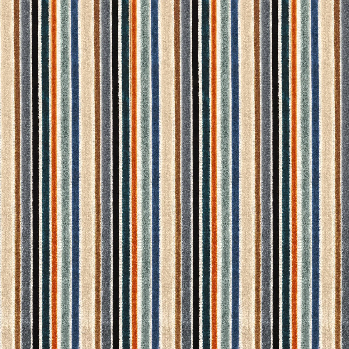 Casamance Georges fabric — Bleu Multico