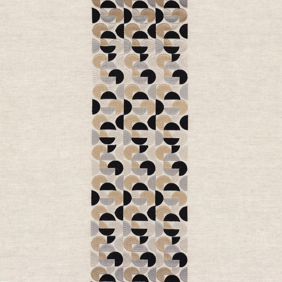 Casamance Balanchine fabric — Noir / Mordoré