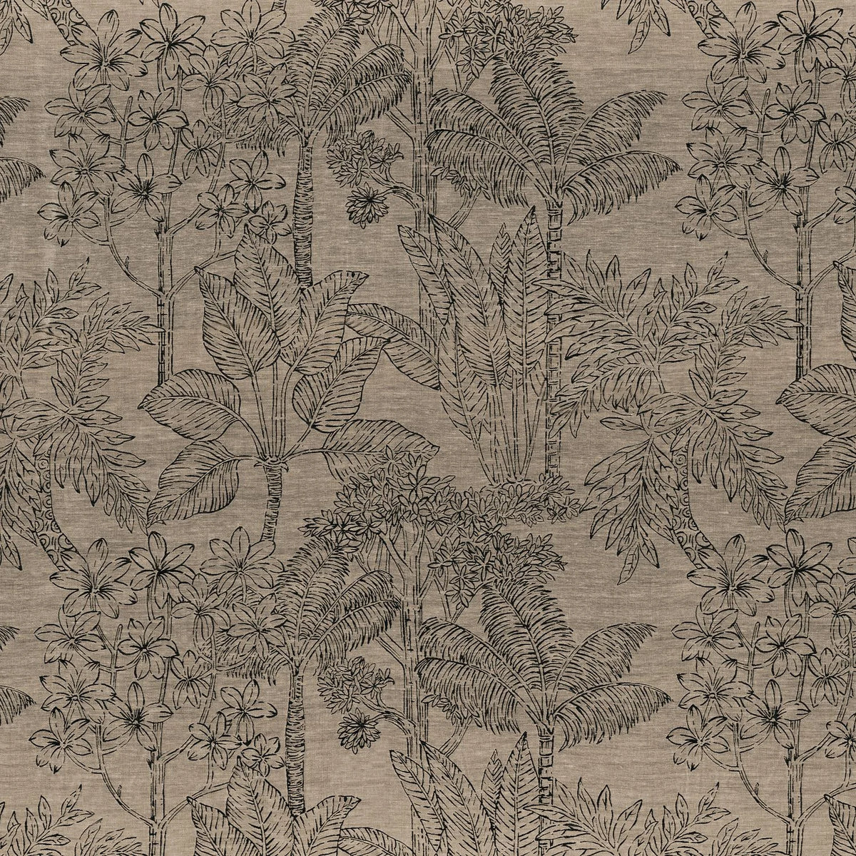 Casamance Ramage fabric — Beige Poudré