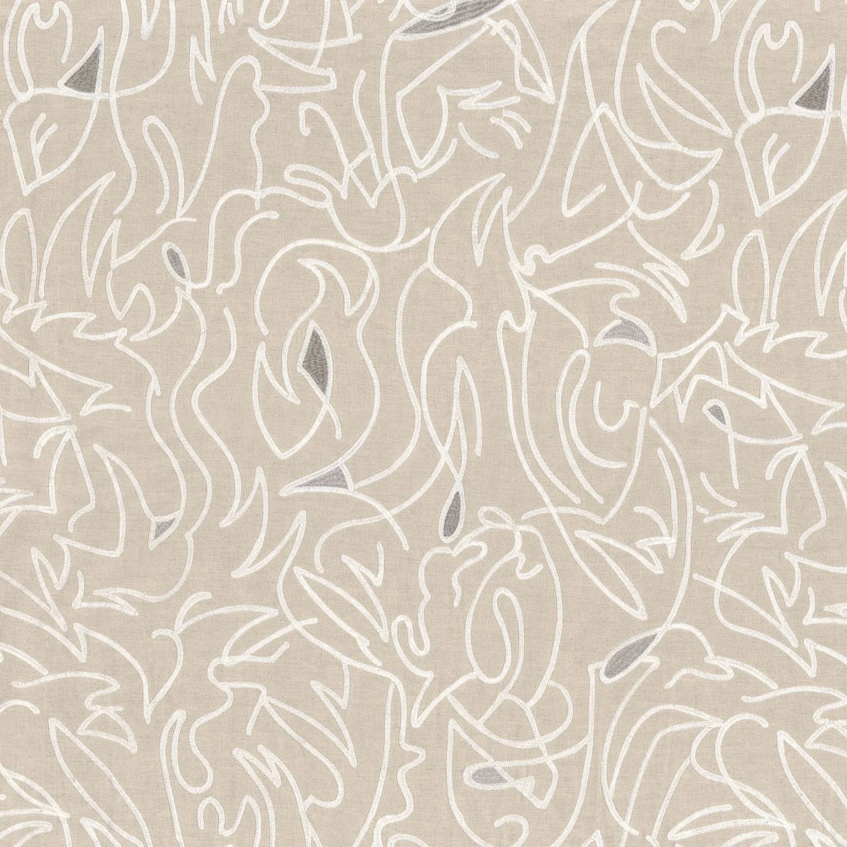 Casamance Anamorphose fabric — Blanc