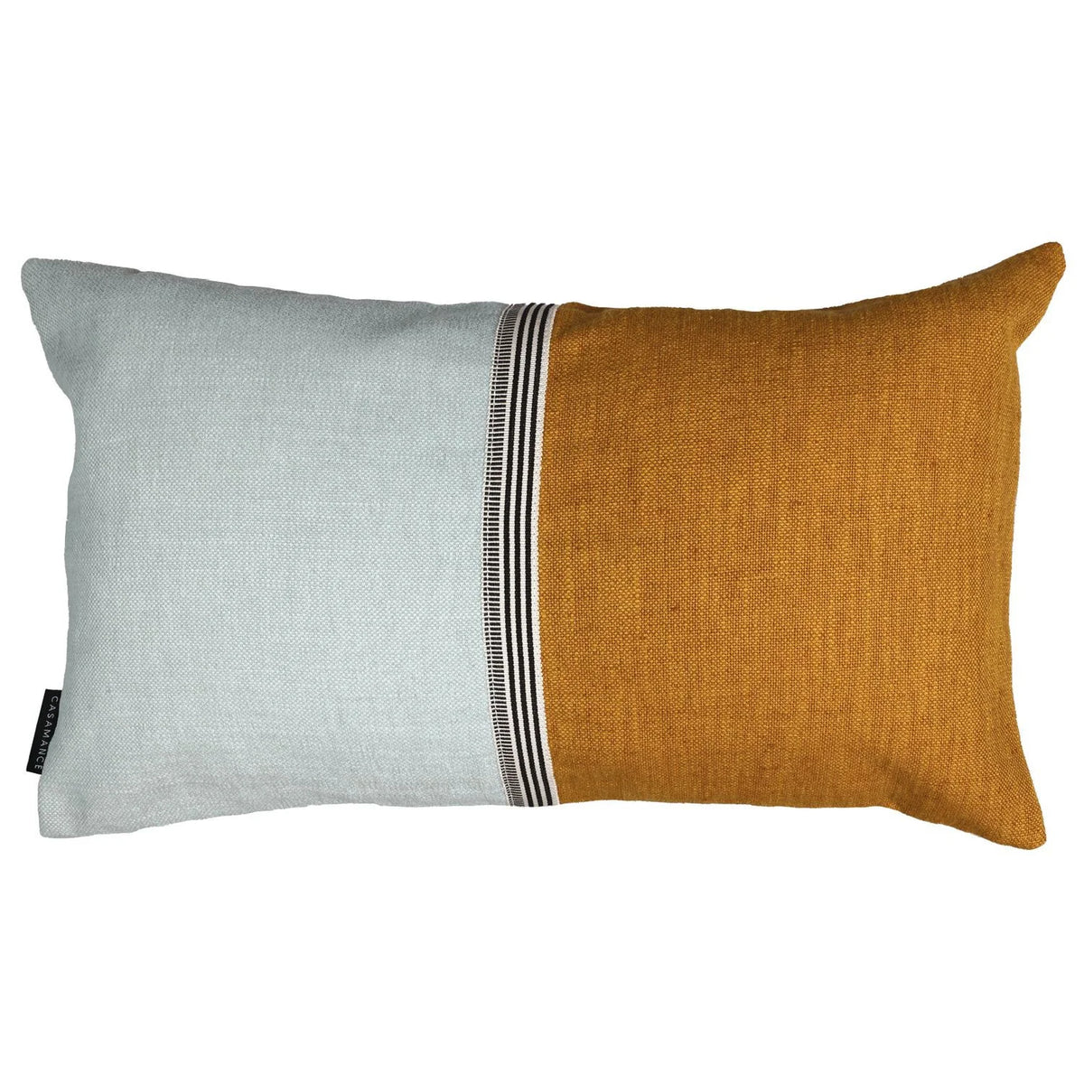 Casamance Rime cushion cover — Vert De Gris Ocre