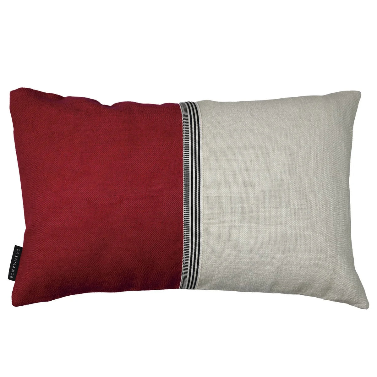 Casamance Rime cushion cover — Grenat Grege