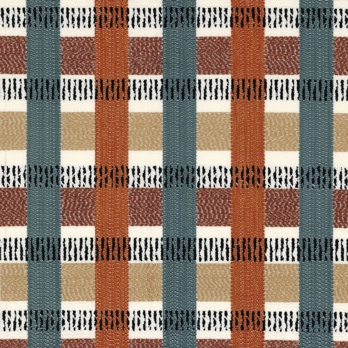 Casamance Santana fabric — Multico Terracotta Foncé