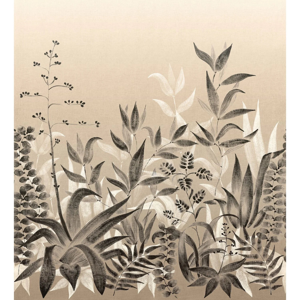 Casamance Saona wallpanel — Lin/Noir