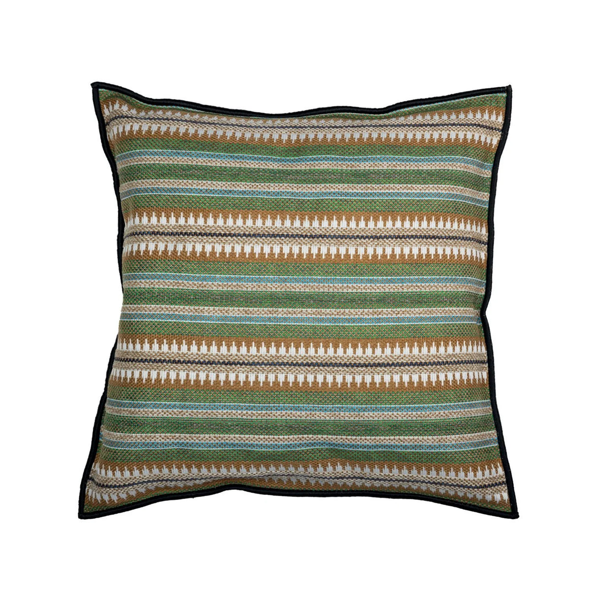 Casamance Serape cushion cover — Ocre Vert