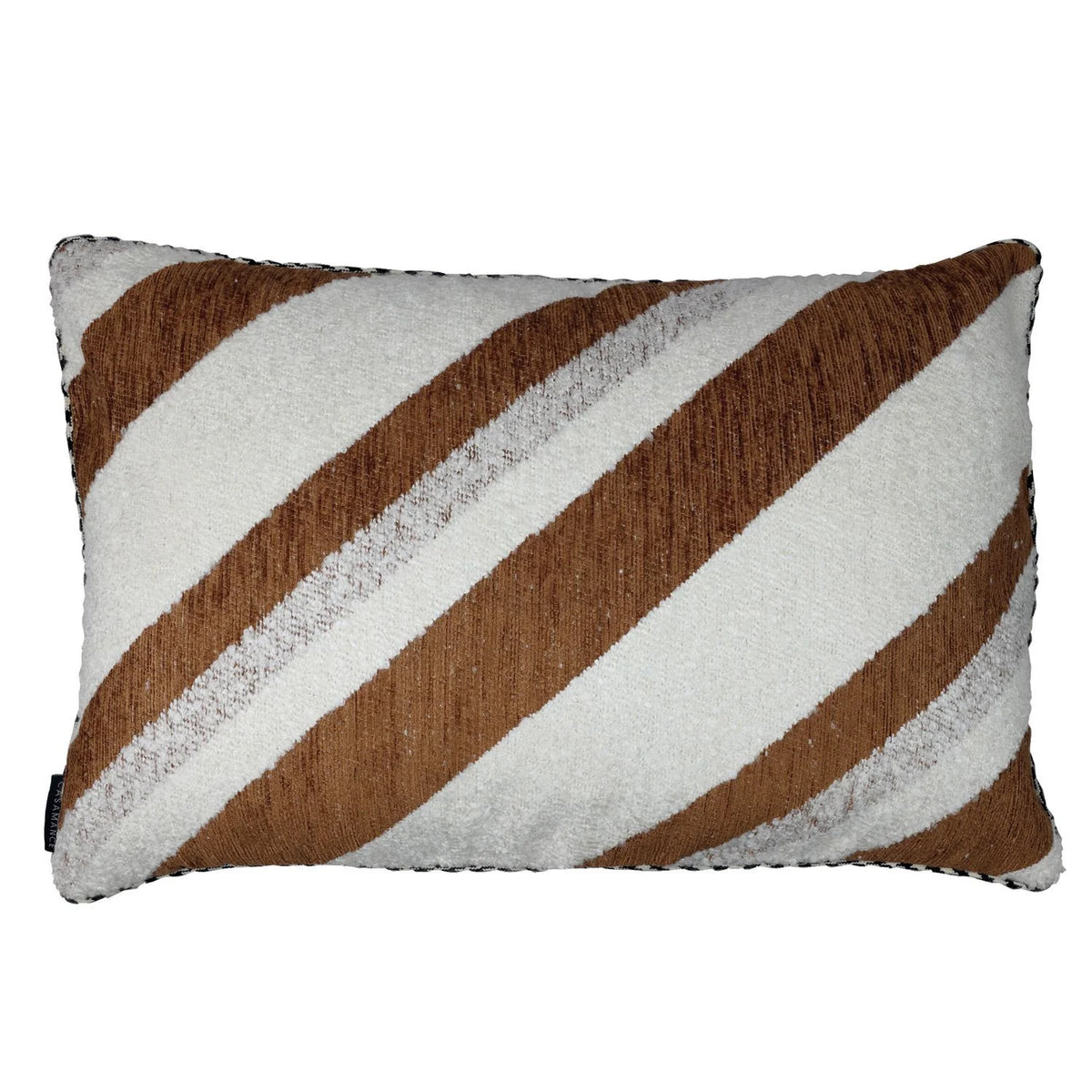 Casamance Slalom cushion cover — Camel