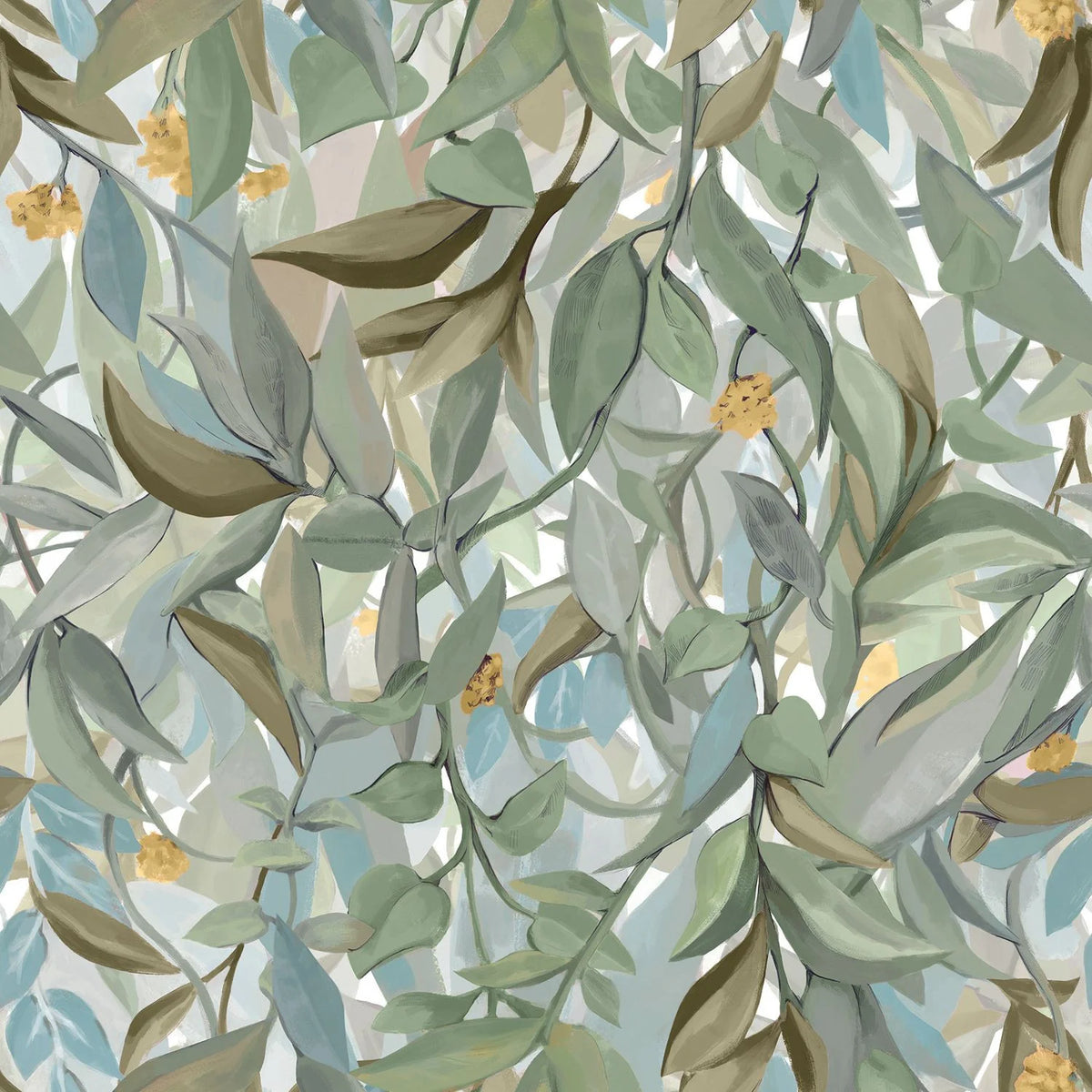 Casamance Solandra wallpaper — Ivoire/Céladon