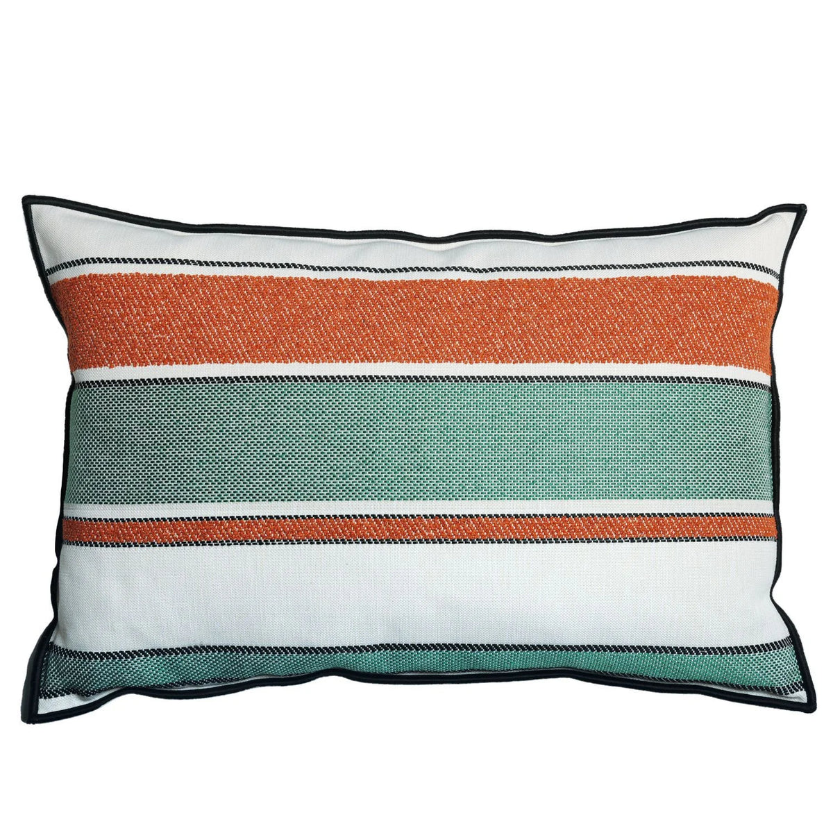 Casamance Sorrente cushion cover — Emeraude Orange