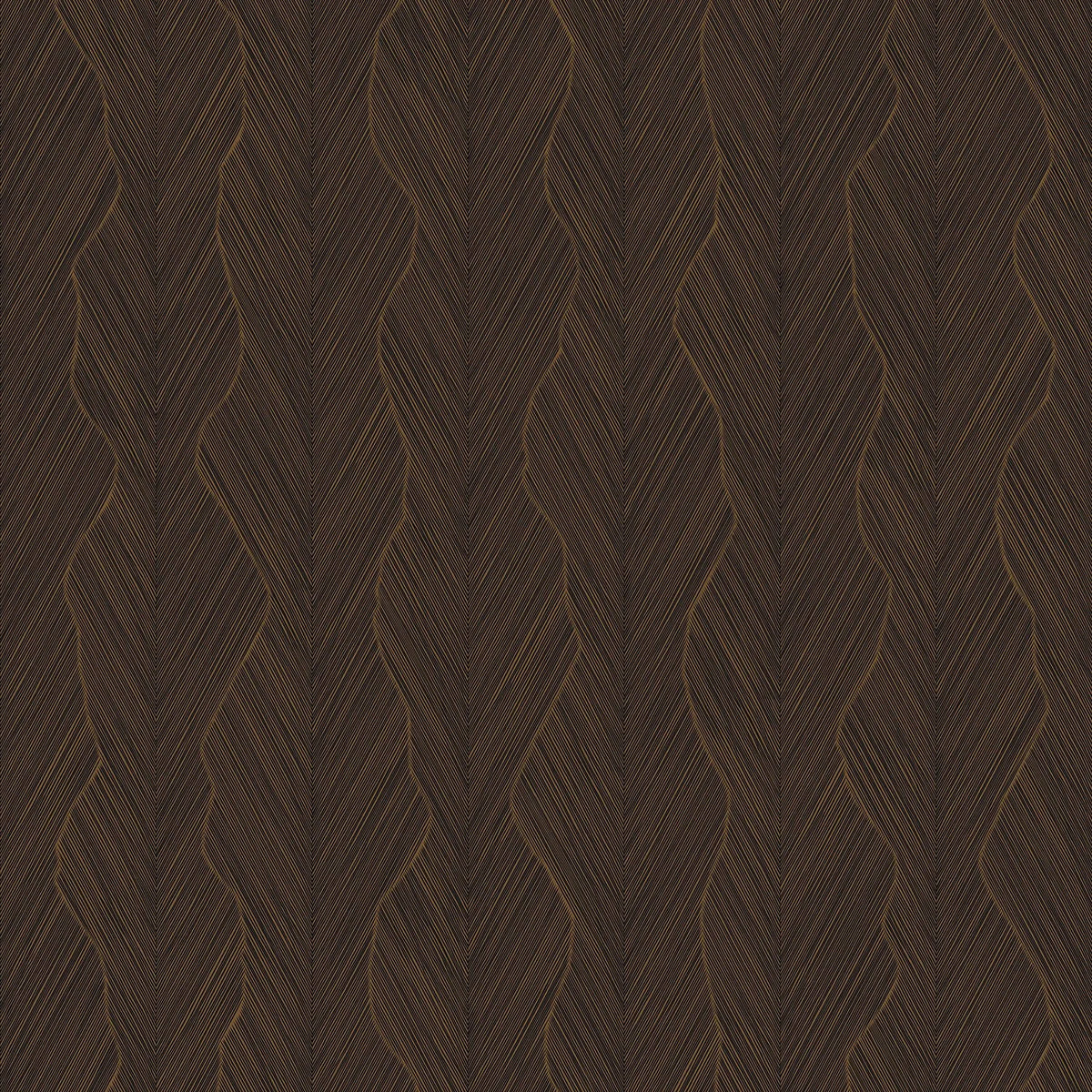 Casamance Strie wallpaper — Noir/Doré