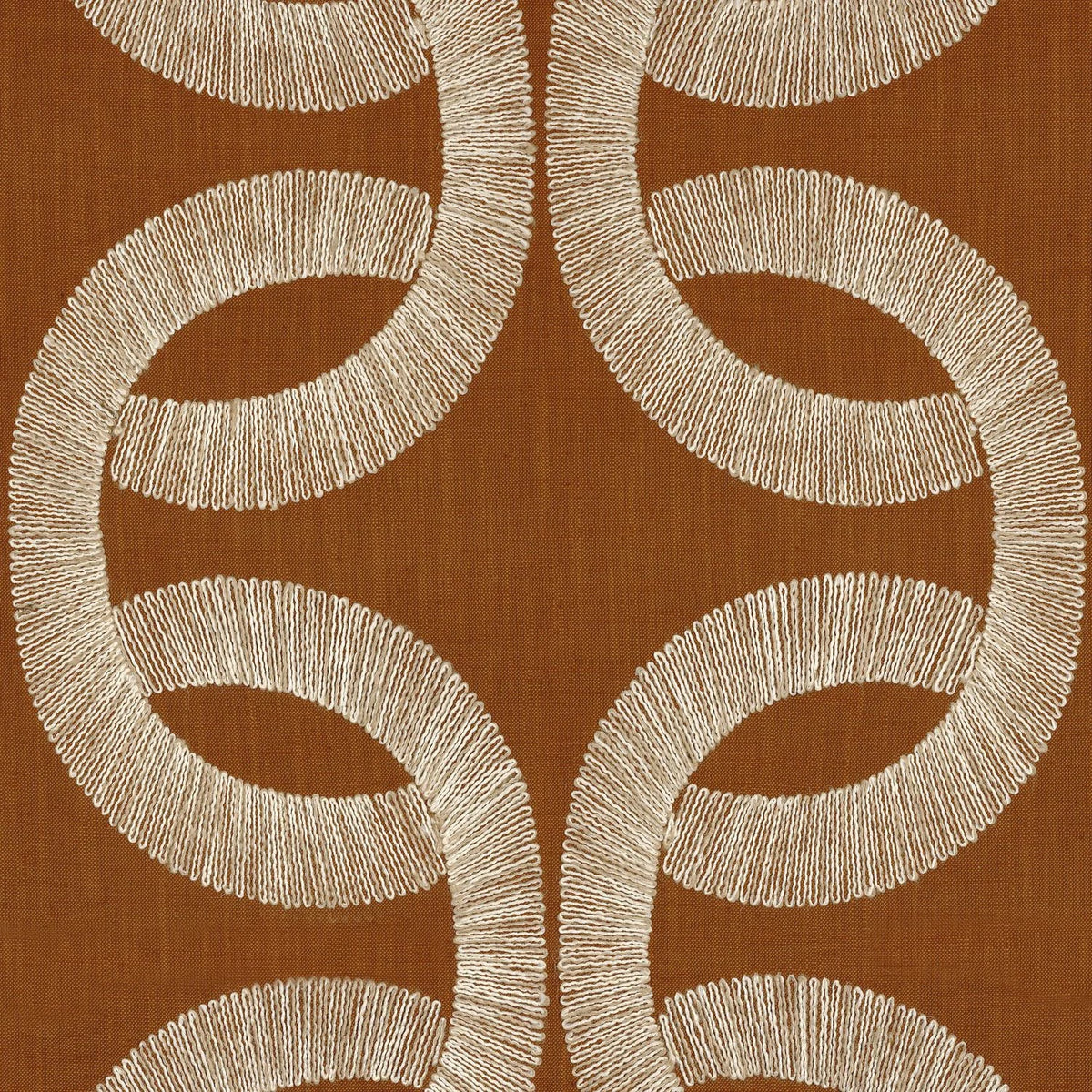 Casamance Sur Un Fil fabric — Orange Terreux