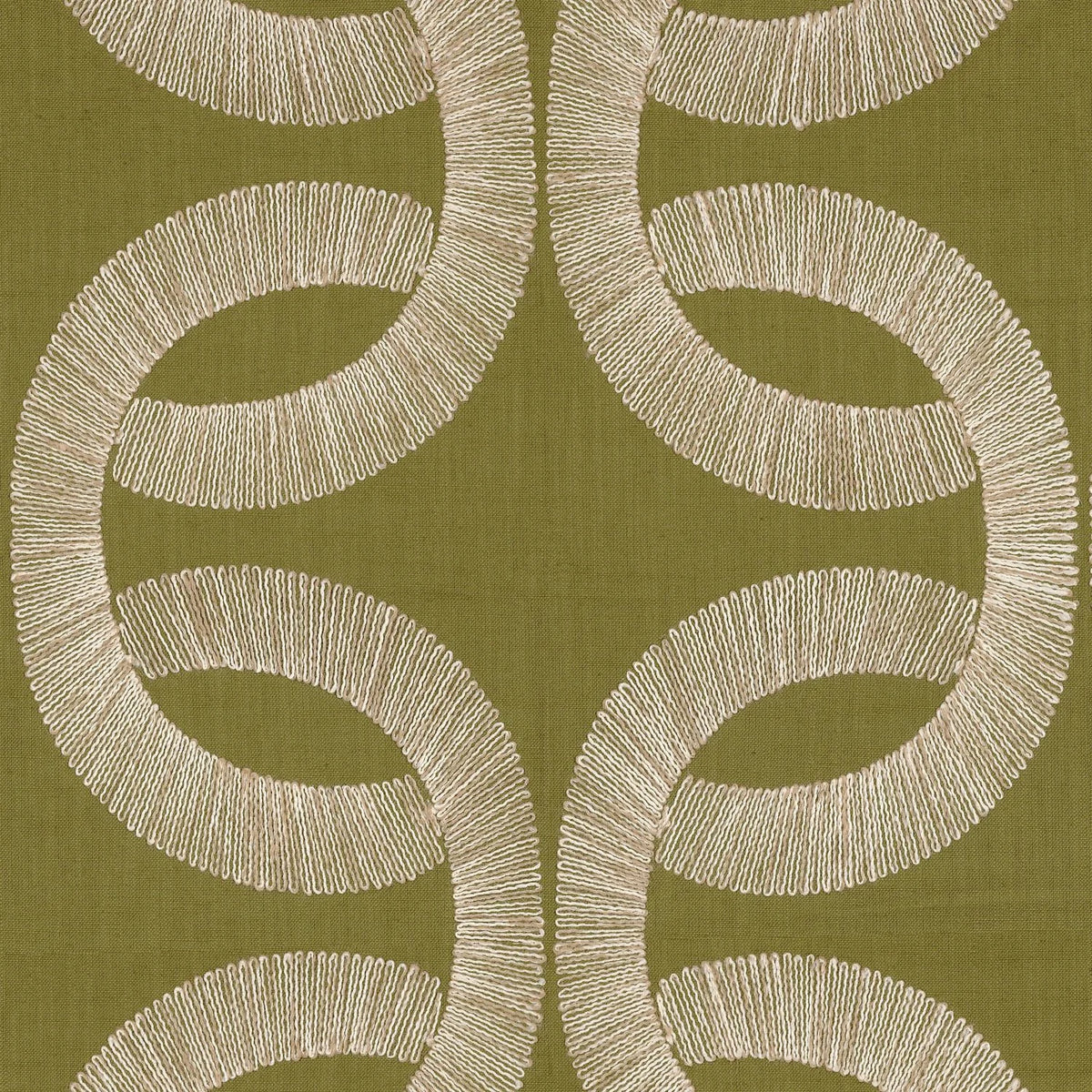 Casamance Sur Un Fil fabric — Olive