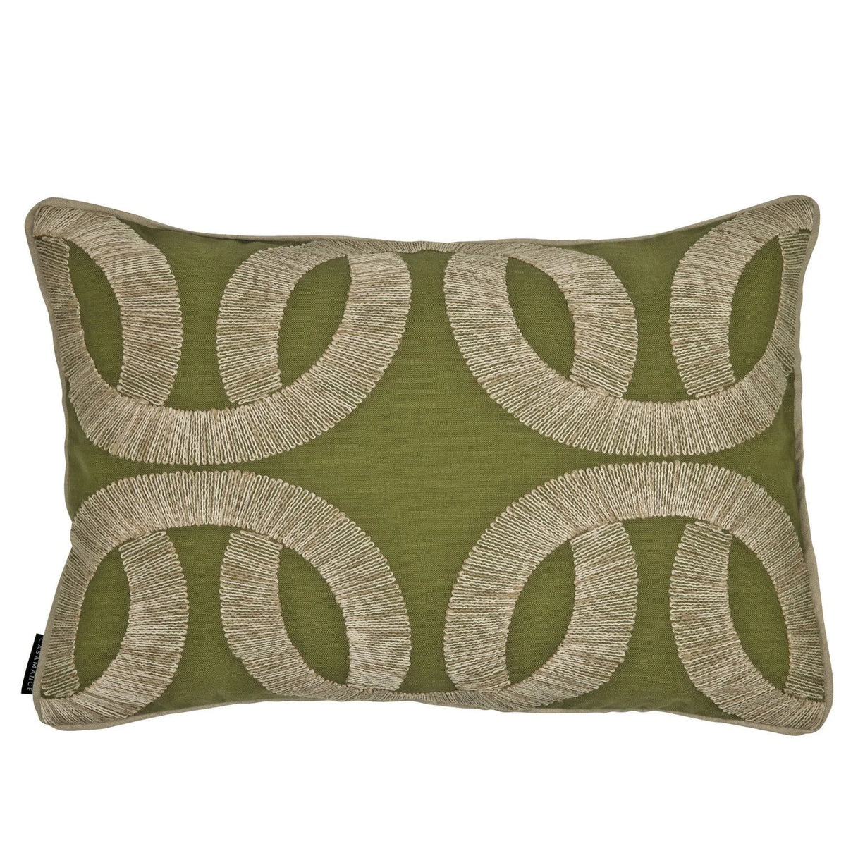 Casamance Sur Un Fil cushion cover — Olive