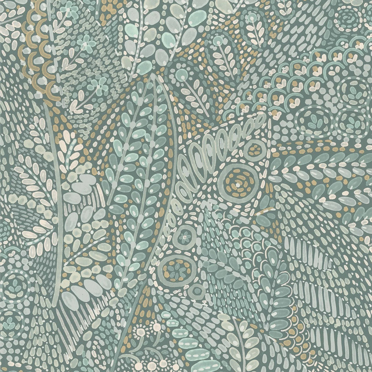 Casamance Talavera wallpaper — Céladon/Amande