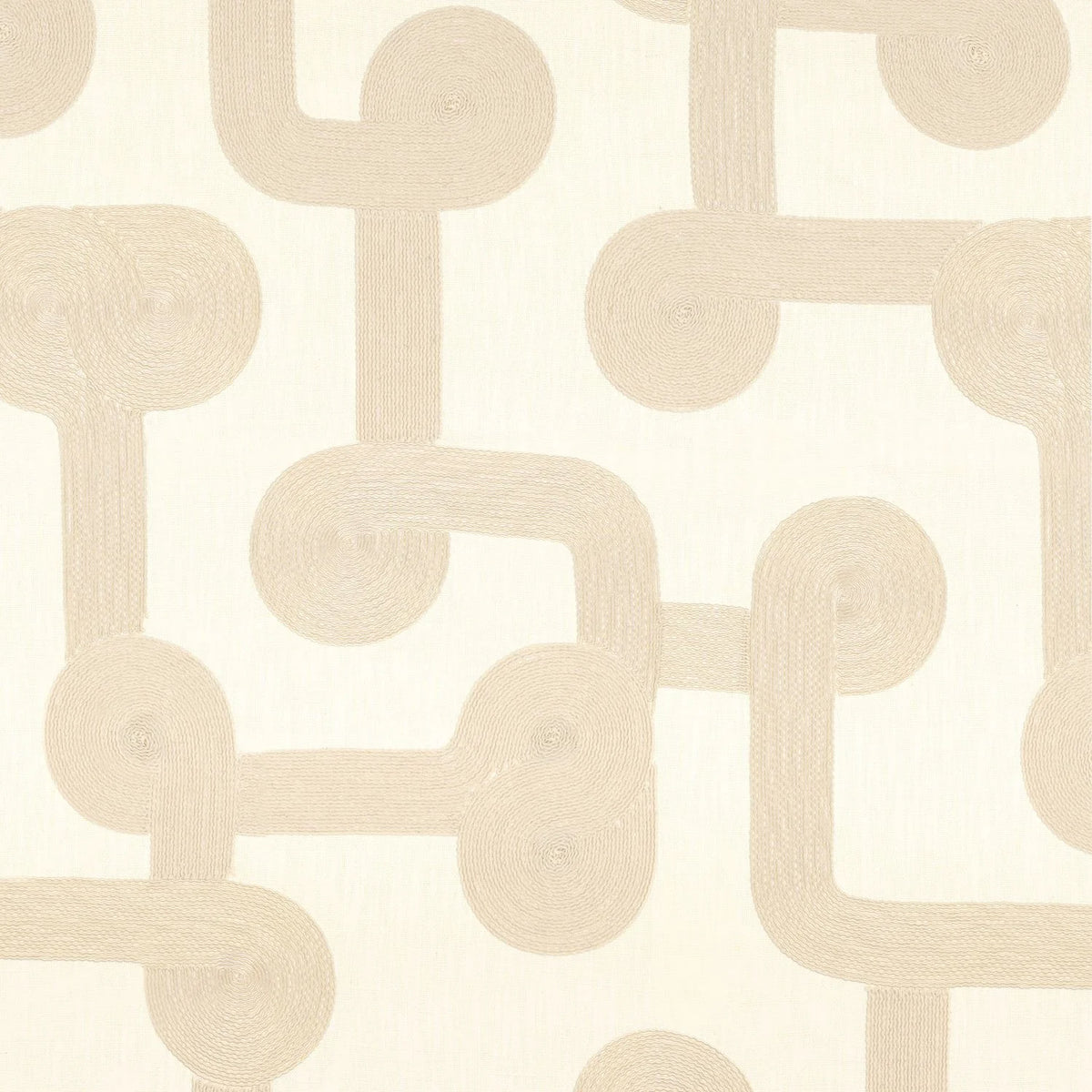 Casamance Tête À Tête fabric — Blanc