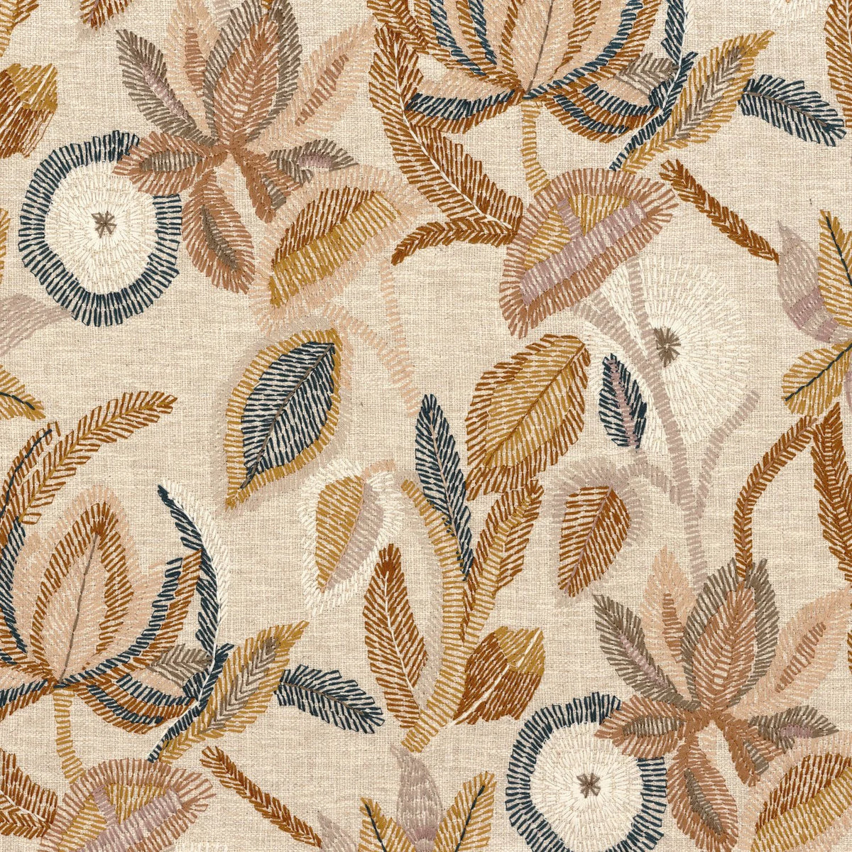 Casamance The Lost Garden fabric — Multico Neutre