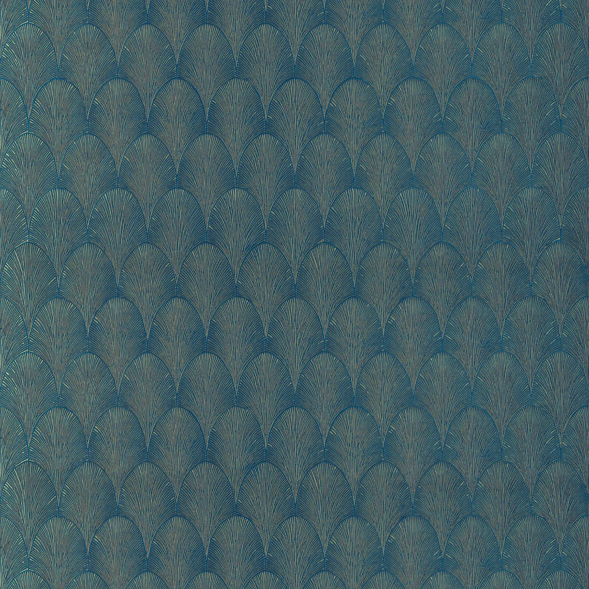 Casamance Tourmaline wallpaper — Bleu Roi/Doré