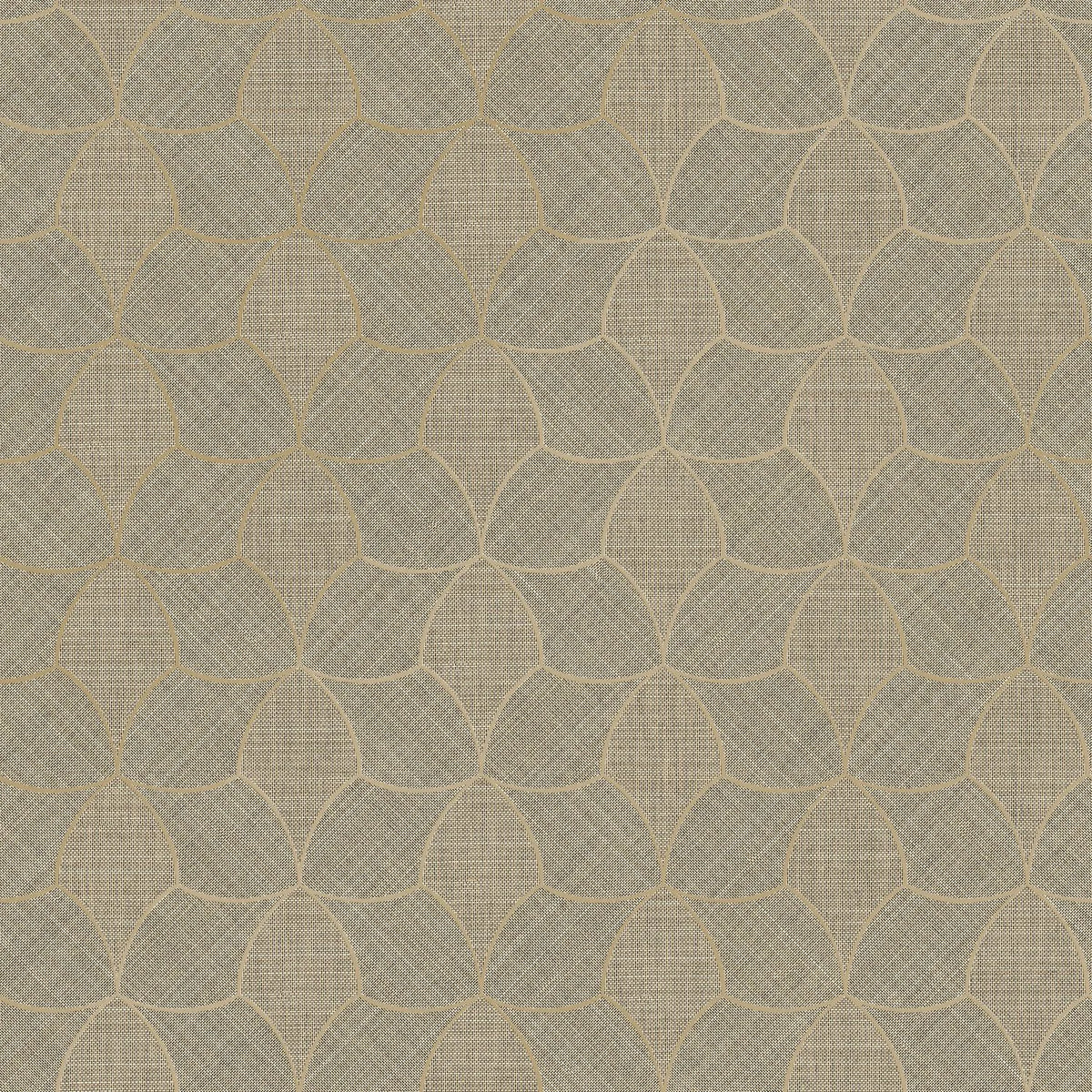 Casamance Tressana wallpaper — Sépia/Doré