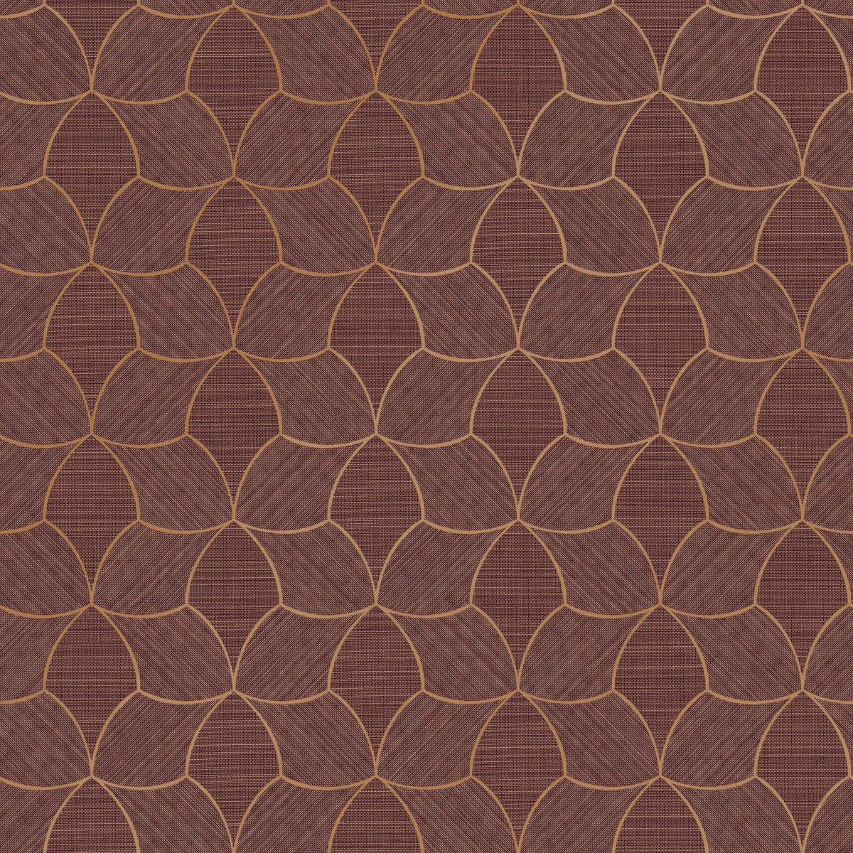 Casamance Tressana wallpaper — Pourpre/Cuivré