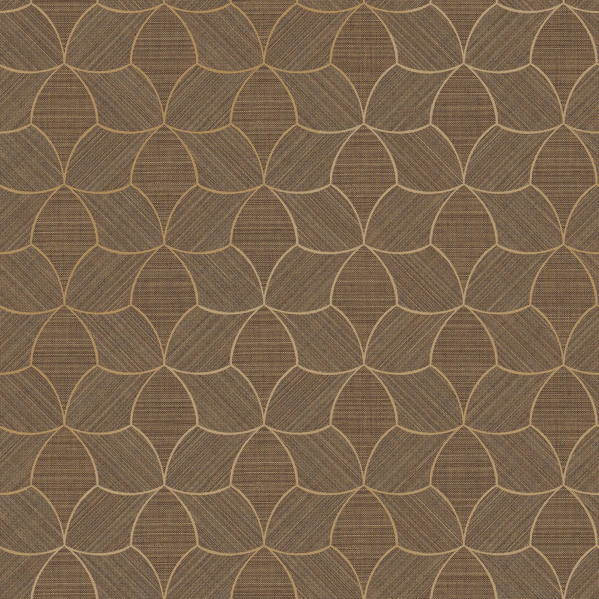 Casamance Tressana wallpaper — Ébène/Doré