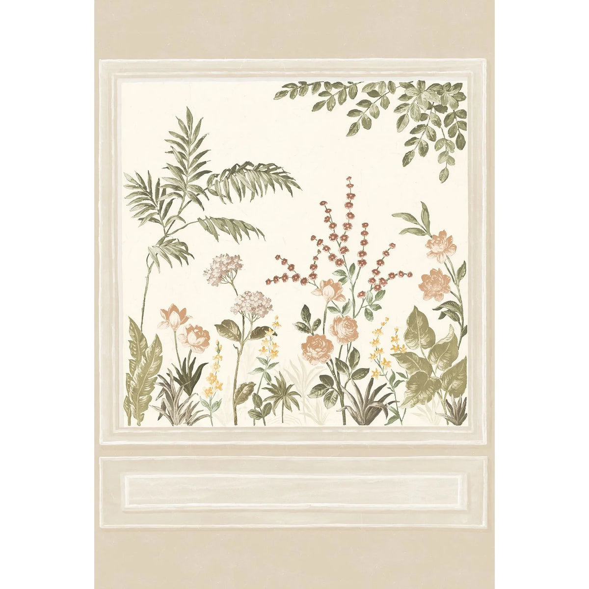 Casamance Trianon wallpanel — Sable/Multico