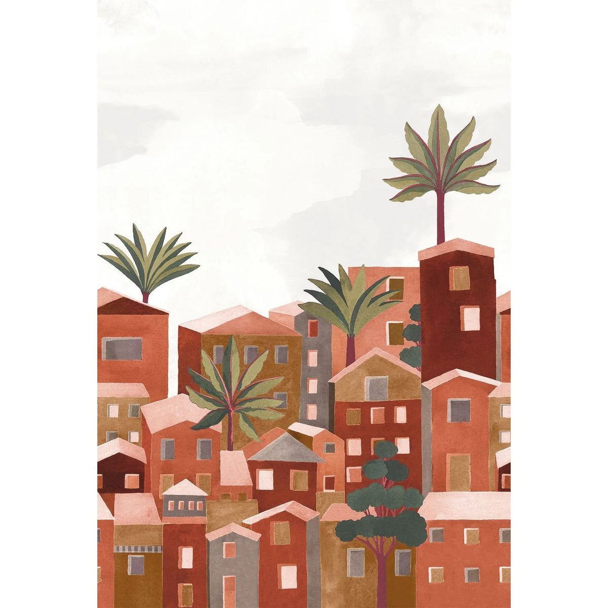 Casamance Vila Viela wallpanel — Terracotta