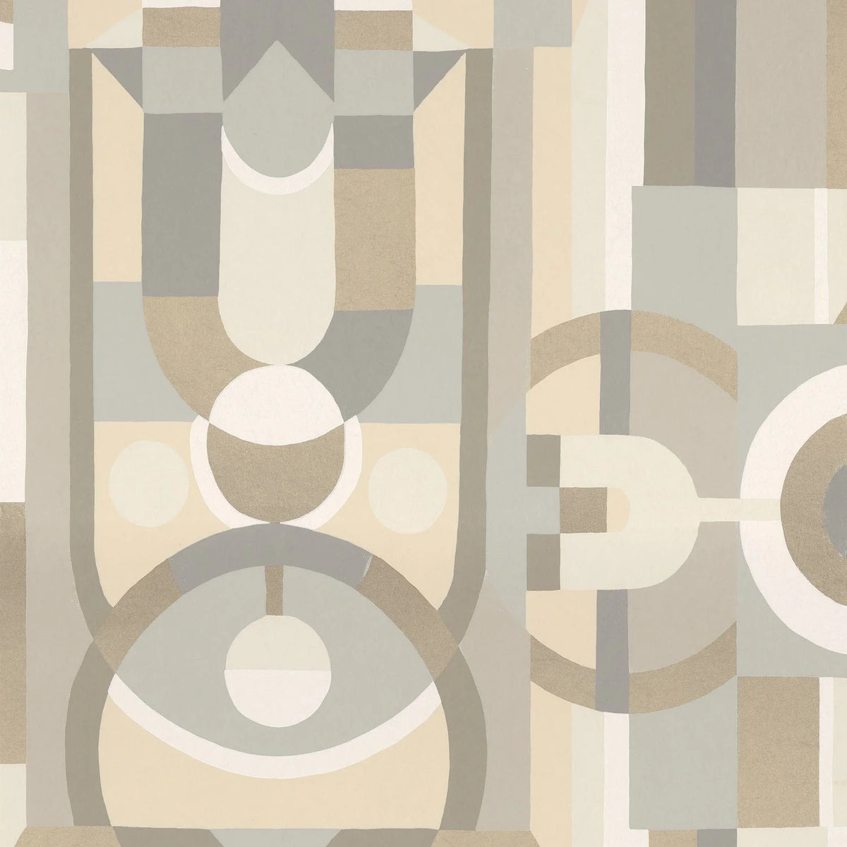 Casamance Vitrail wallpaper — Blanc/Sable