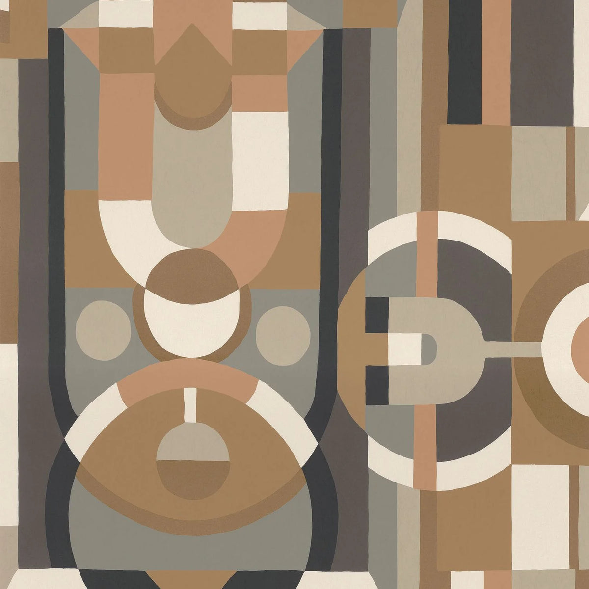 Casamance Vitrail wallpaper — Mordoré/Anthracite