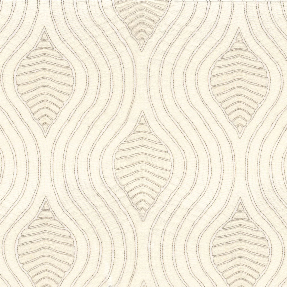 Casamance Volute fabric — Écru