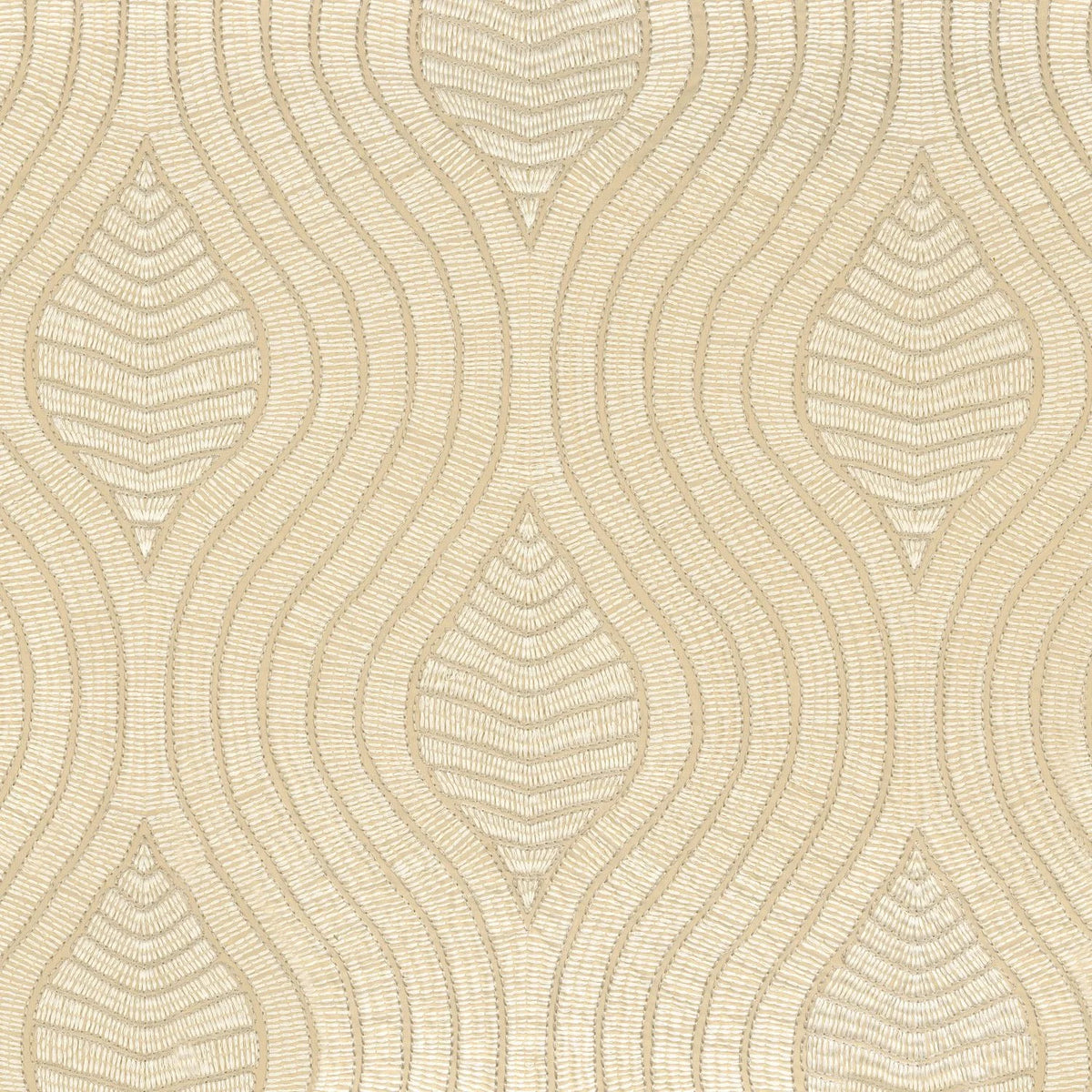 Casamance Volute fabric — Beige
