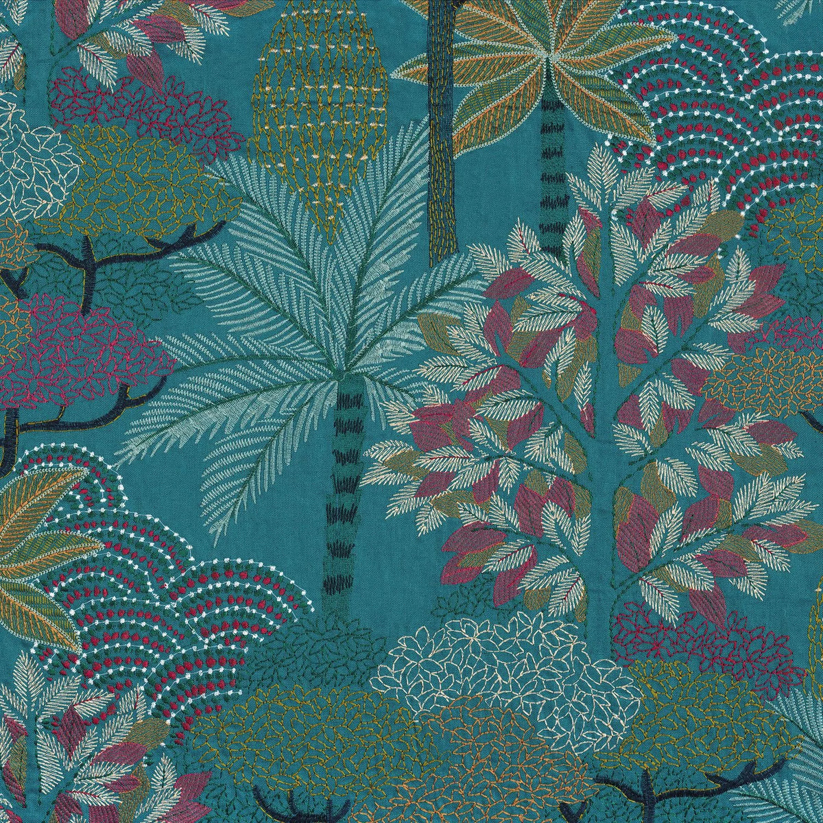 Casamance Voyage Imaginaire fabric — Topaze / Céladon