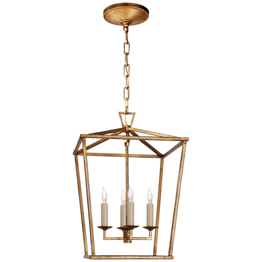 Darlana Small Lantern in Gilded Iron