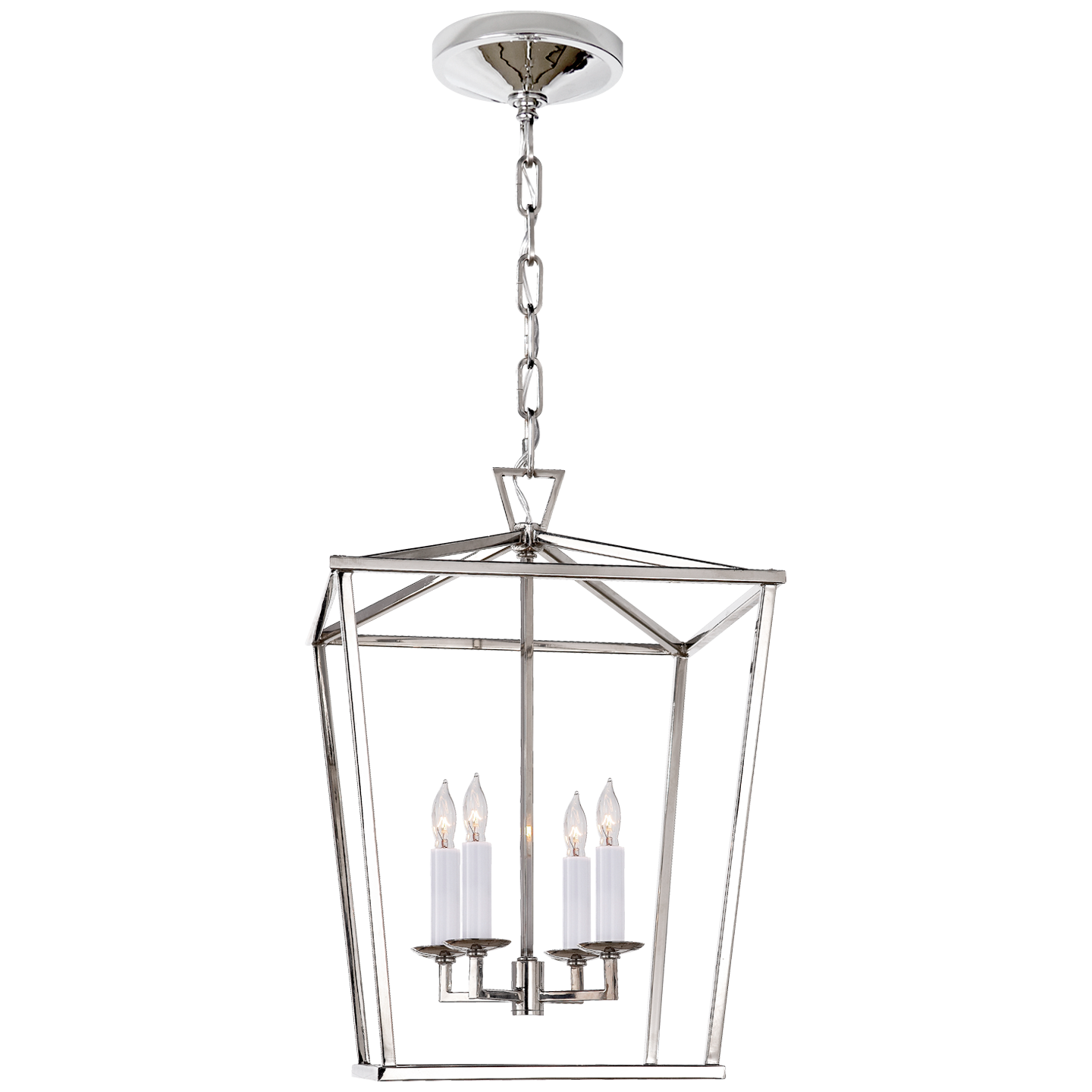 Darlana Small Lantern in Polished Nickel