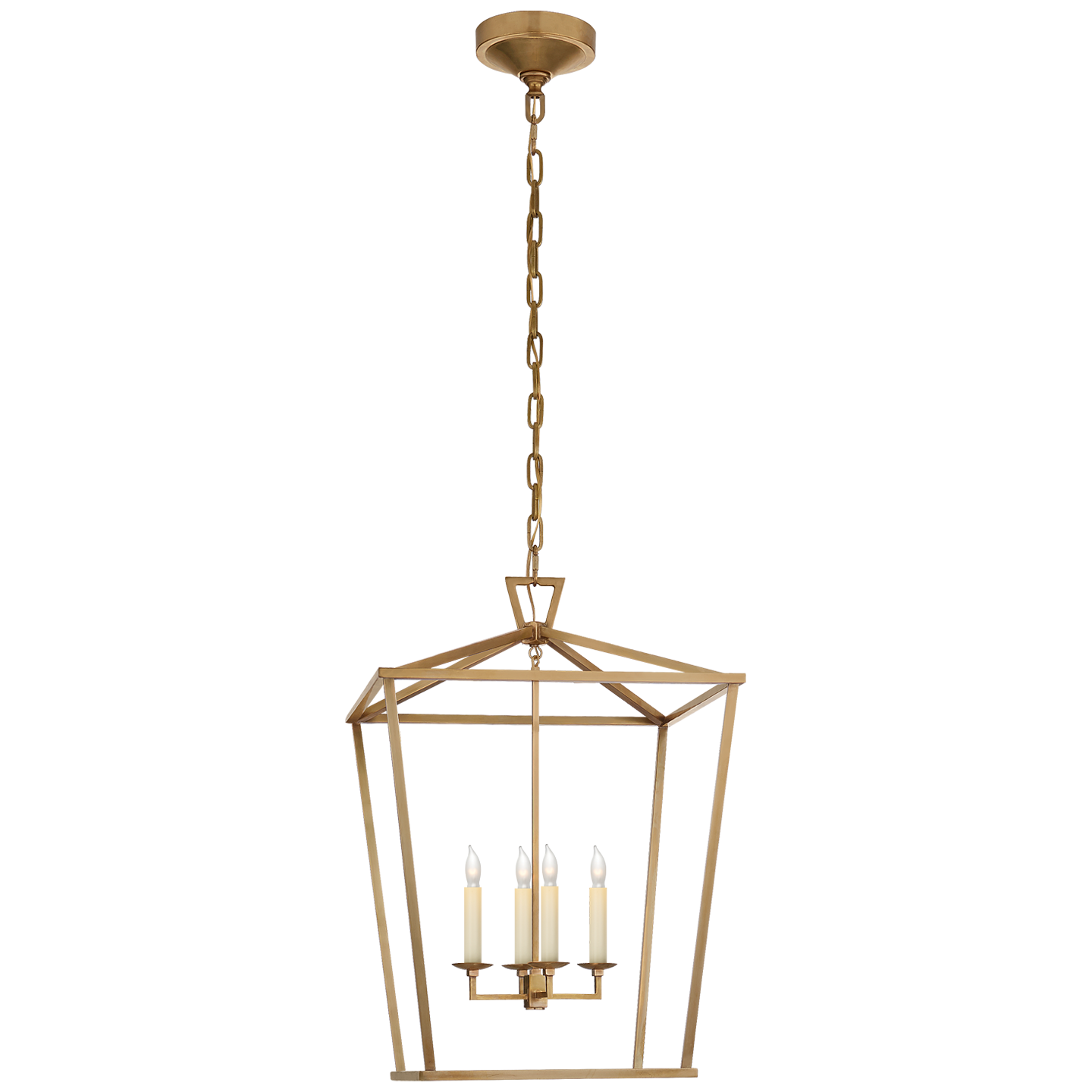 Darlana Medium Lantern in Antique-Burnished Brass