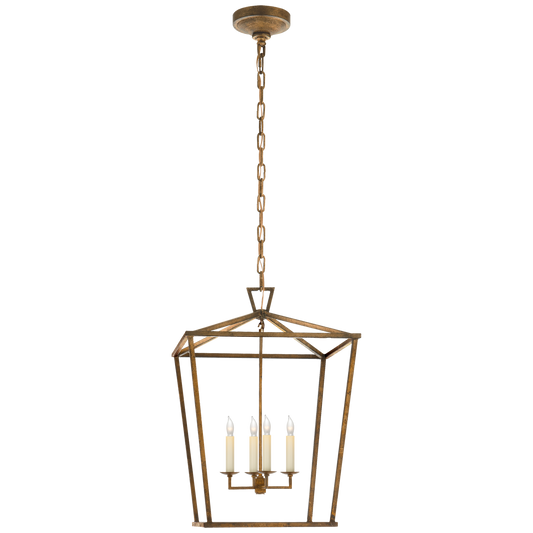 Darlana Medium Lantern in Gilded Iron