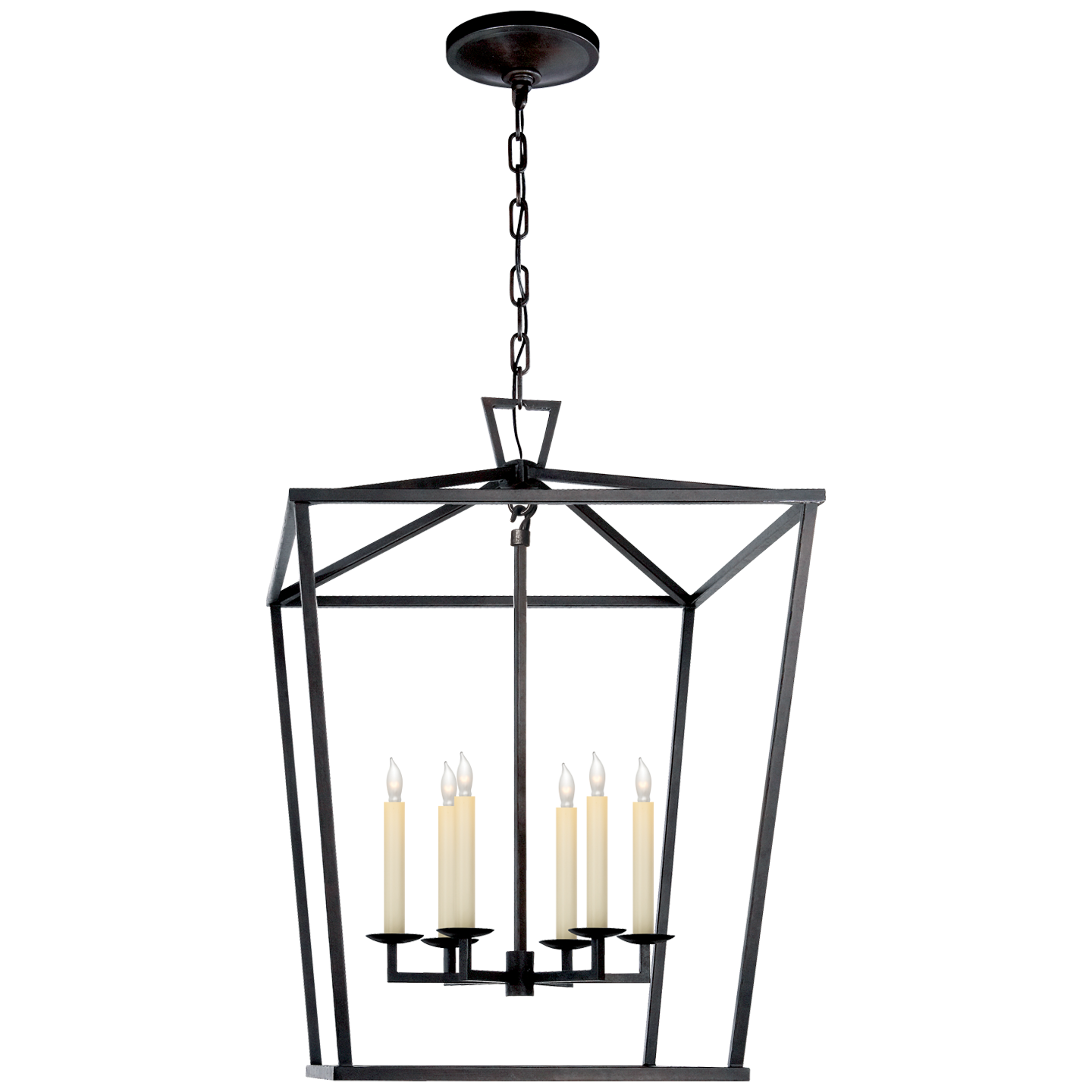 Darlana Large Lantern in Aged Iron