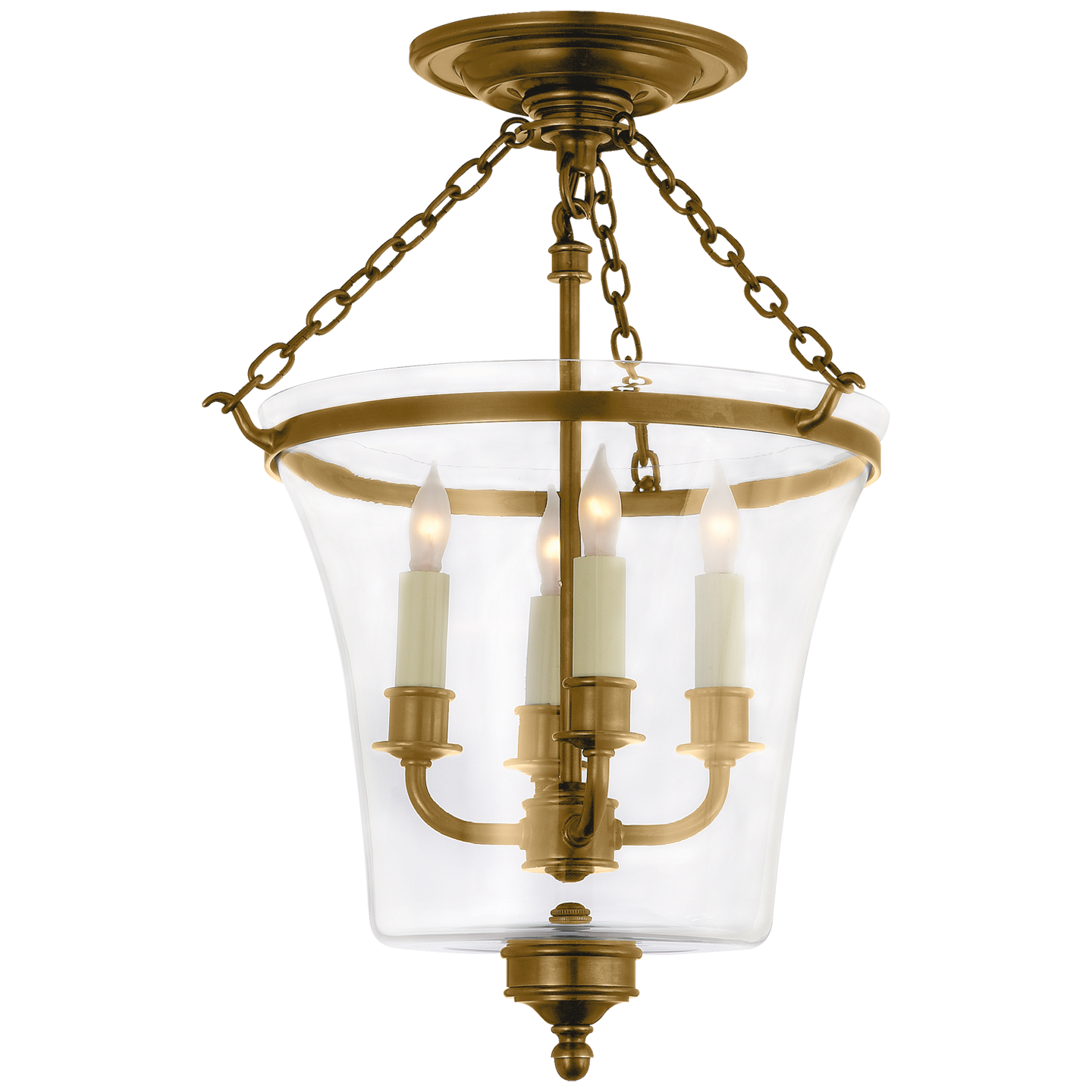 Sussex Semi-Flush Bell Jar Lantern - lifestyle
