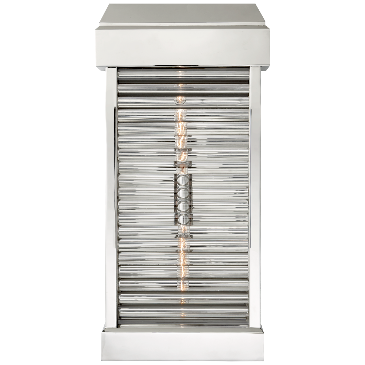 Visual Comfort | Chapman & Myers | Dunmore Large Curved Glass Louver Sconce