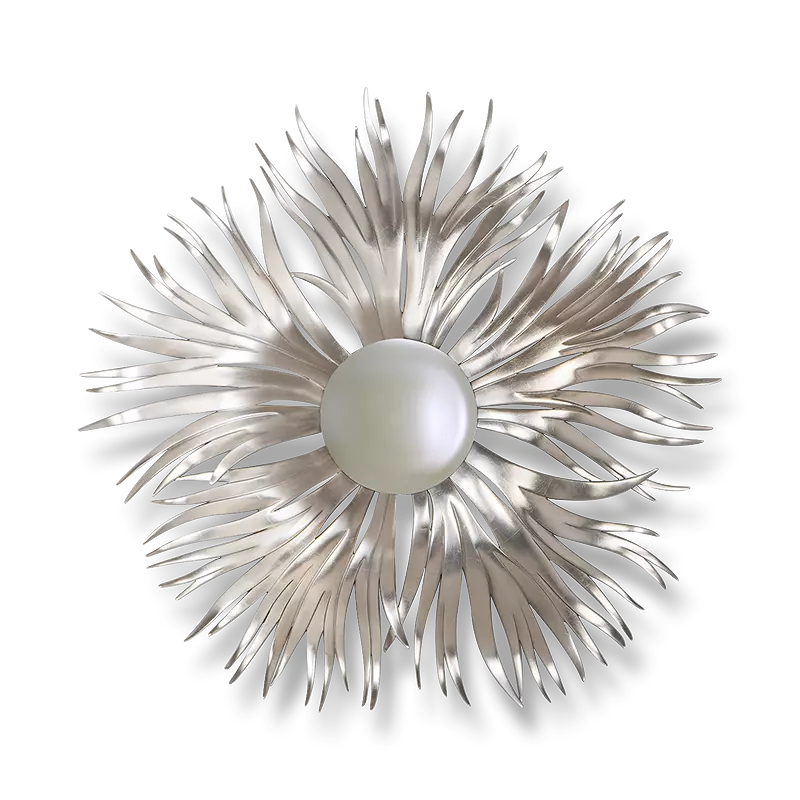 Christopher Guy Fronda mirror in 20th Century Silver Leaf