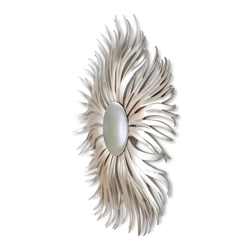 Christopher Guy Fronda mirror in 20th Century Silver Leaf