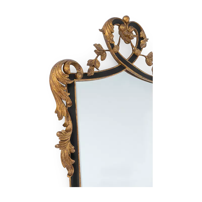 Christopher Guy Madame mirror in Renaissance Gold Leaf: Black Matte