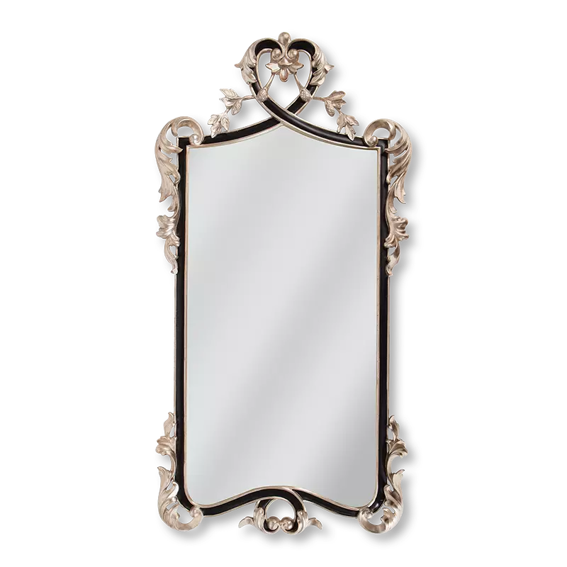 Christopher Guy Madame mirror in Italian Silver: Black Matte