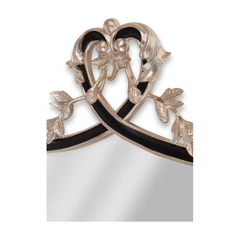 Christopher Guy Madame mirror in Italian Silver: Black Matte